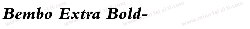 Bembo Extra Bold字体转换